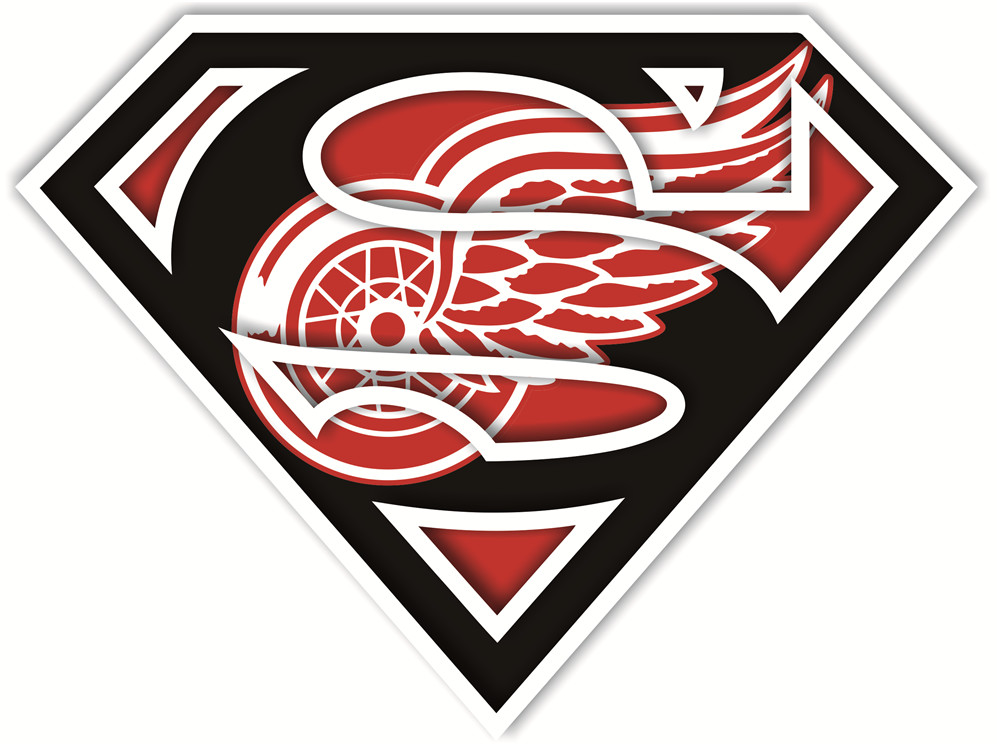 Detroit Red Wings superman logos fabric transfer